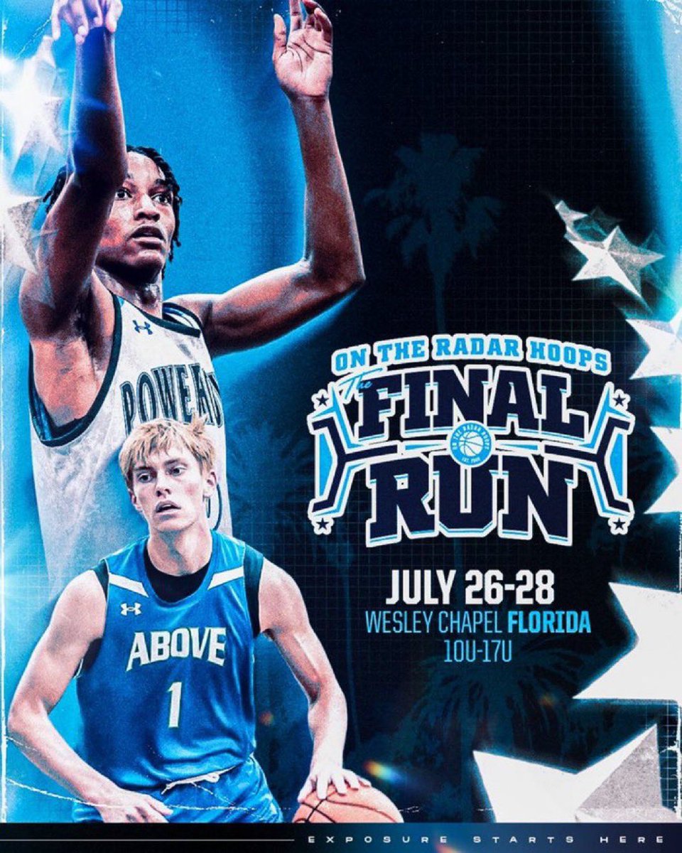 The Final Run

📆: July 26-28
📍: Wesley Chapel, Florida 

✅ Elite Competition
✅ Multiple Scouting Services
✅ Live Streamed Games
✅ Social Media Content
✅ Post-Event Articles

INFO:

ontheradarhoops.com/summer-finale/