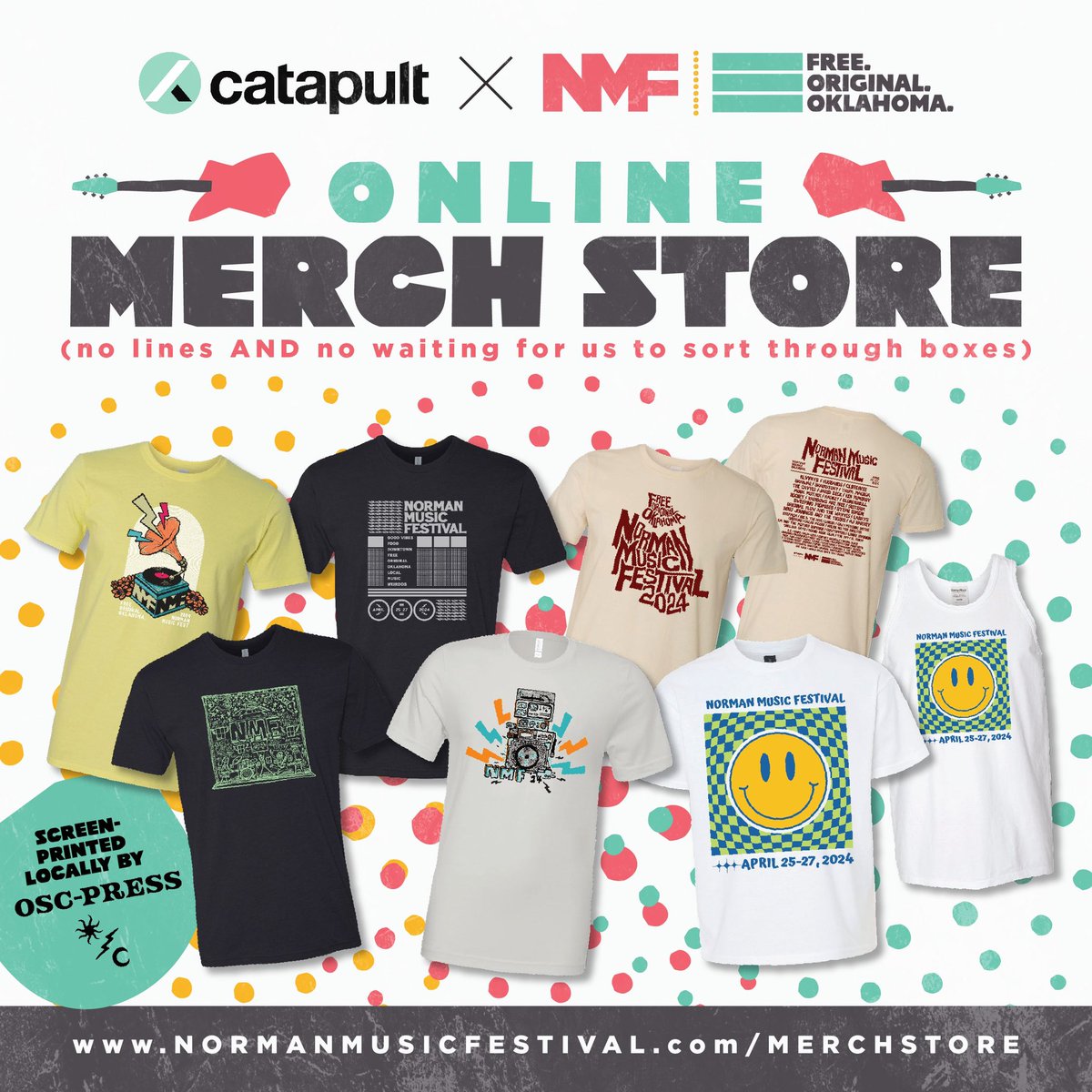 NormanMusicFest's tweet image. In case you missed it! We have an ONLINE MERCH STORE!! 😤🎸🖤🤘🛍️

🛒: normanmusicfestival.com/merchstore

Look great and help keep NMF FREE!