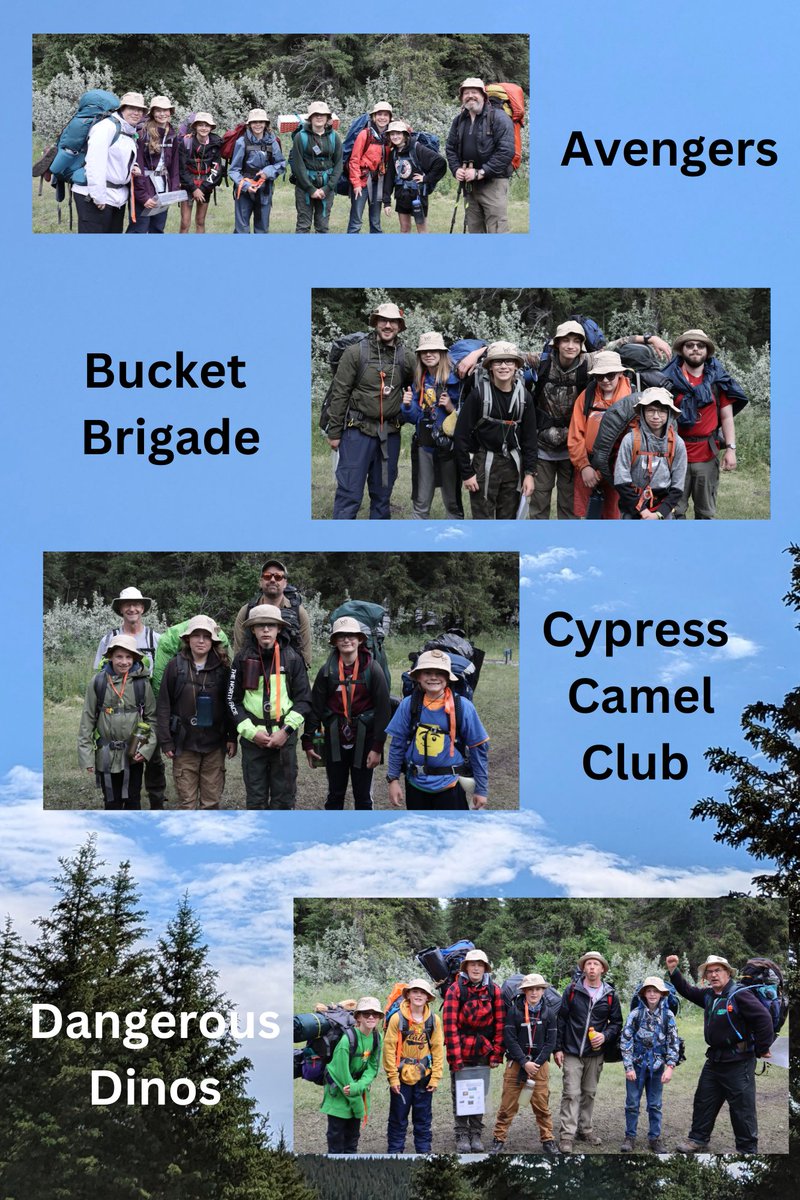 1st years "we're number 1" left today for their overnight.   They will climb to the top of Baldy, one of the notable points in the park. #scoutsdostuff #wrscoutcamp #scoutscanada