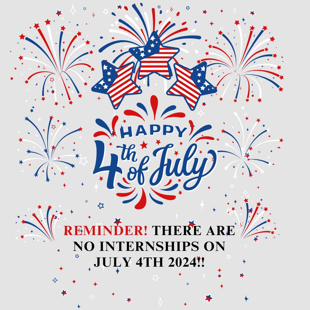 We hope you have a wonderful and safe Fourth of July! #HappyFourthOfJuly #IndependenceDay #4thOfJuly #InternshipBreak #OnRampsToCareers #EnjoyTheHoliday
