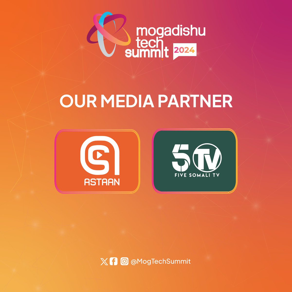 Mogadishu Tech Summit (@mogtechsummit) on Twitter photo We express our appreciation to our media collaborators who showcased the essence of Mogadishu Tech Summit:
<a href="/astaanmedia/">Astaan Media</a> & <a href="/FiveSomalitv/">Five Somali TV (5TV)</a> .
#MTS2024 #TechForJobs #EducationForGrowth #MogadishuTechSummit We express our appreciation to our media collaborators who showcased the essence of Mogadishu Tech Summit:
<a href="/astaanmedia/">Astaan Media</a> & <a href="/FiveSomalitv/">Five Somali TV (5TV)</a> .
#MTS2024 #TechForJobs #EducationForGrowth #MogadishuTechSummit