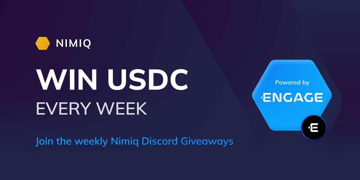 Join Nimiq's #Discord for weekly #giveaways powered by <a href="/engagesio/">Engage IO</a> !

Engage with our social media content within Discord, earn points, and boost your chances to win $USDC on <a href="/0xPolygon/">Polygon</a>  every week.

Don't miss your chance—join now and be the next #winner!

#Crypto #Giveaway