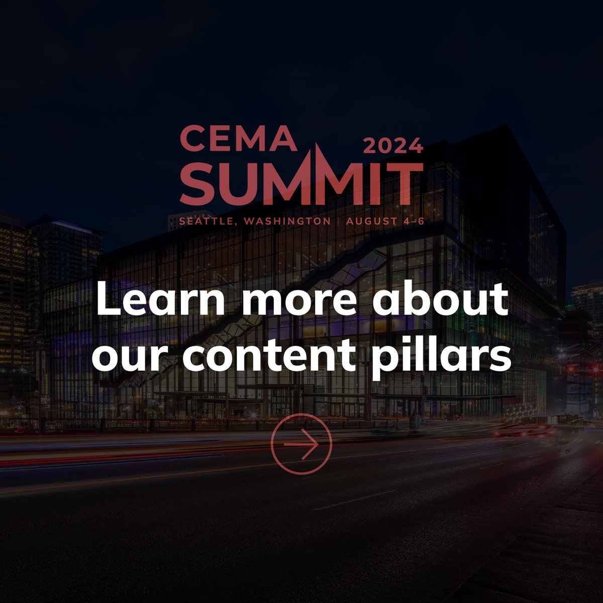 cemaonline's tweet photo. Craving event experiences that are more than just transactional? Look no further than #CEMASummit 2024! This year's summit is designed to equip you with the tools and inspiration to craft unforgettable moments. Register today! https://t.co/lmSY5gRXUk
#CEMA https://t.co/DuKtLH8aU7