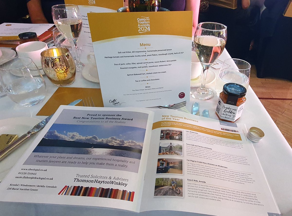 Here @ #ctawards2024 with <a href="/THWLegal/">ThomsonHaytonWinkley</a> sponsoring New Tourism Business of the Year.
Good luck to the finalists 🥂👏🏆