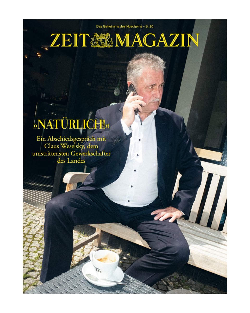 „Sind Sie ein Populist?“ - „Natürlich!“ 

Ein Abschiedsgespräch mit Claus Weselsky, dem umstrittensten Gewerkschafter des Landes, geführt von Jeannette Otto und <a href="/mmachowecz/">Martin Machowecz</a>, fotografiert von Tim Bruening, im neuen <a href="/ZEITmagazin/">ZEITmagazin</a>💥💥💥