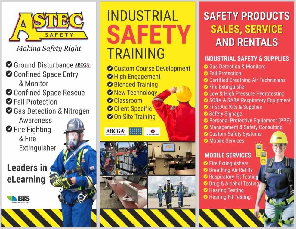 ASTECSAFETY's tweet image. Summer is here, but we are plenty busy around @ASTECSAFETY . Courses, equipment sales, service &amp;amp; rentals. Check out our three branch offices in #Lloydminster #Bonnyville #Provost for all your industrial safety needs.
Don't forget..."We service what we sell!" 
(780) 875-0331