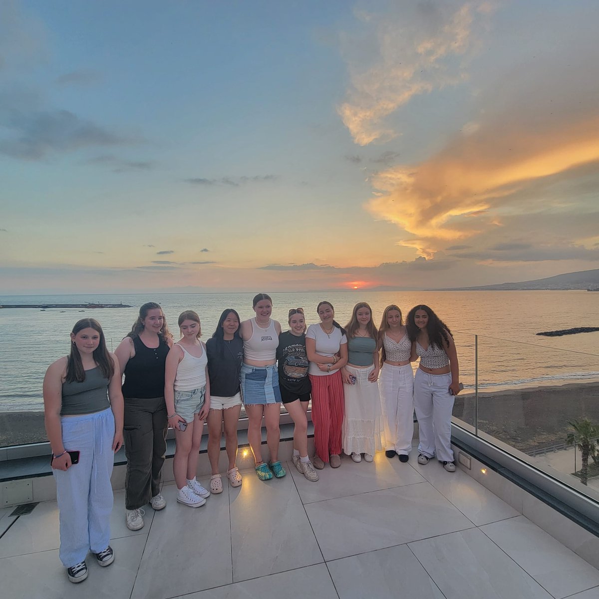 Sunset on the roof top of Stabia Hotel - fantastico!