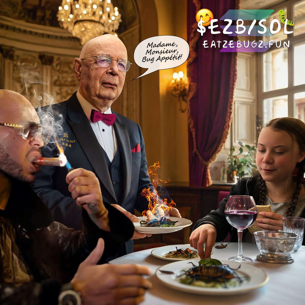 EatZe_Bugz's tweet photo. Date night at Klaus's Bug Bistro! 🍽️
@Cobratate and @GretaThunberg enjoying a fine dining experience with a special bugz menu, served by none other than Chef Klaus himself.
Who needs steak when you've got crickets? 🪲🍴
https://t.co/L6G6q88HD0
#BugzBistro #EatZeBugz #DateNight #EZB
