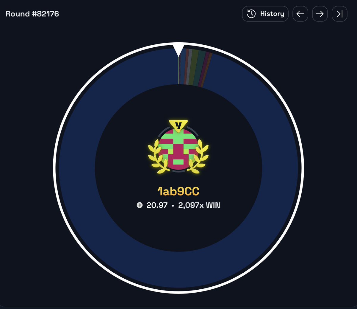 🍀 New Luckiest YOLO Win! 

0.01 ETH to 20.97 ETH for a quick 2,097x 🤯🤯

Spin the wheel!