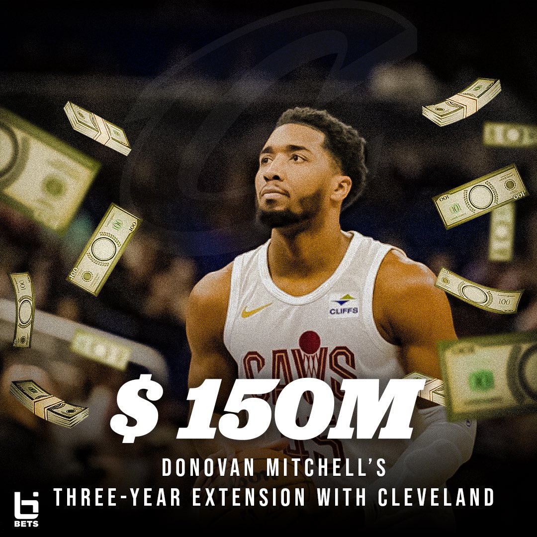 🚨DONOVAN MITCHELL IS STAYING WITH THE CLEVELAND CAVALIERS 🚨

The Cavs have +5000 odds to win an NBA Title. Thoughts on the extension!?

#nba