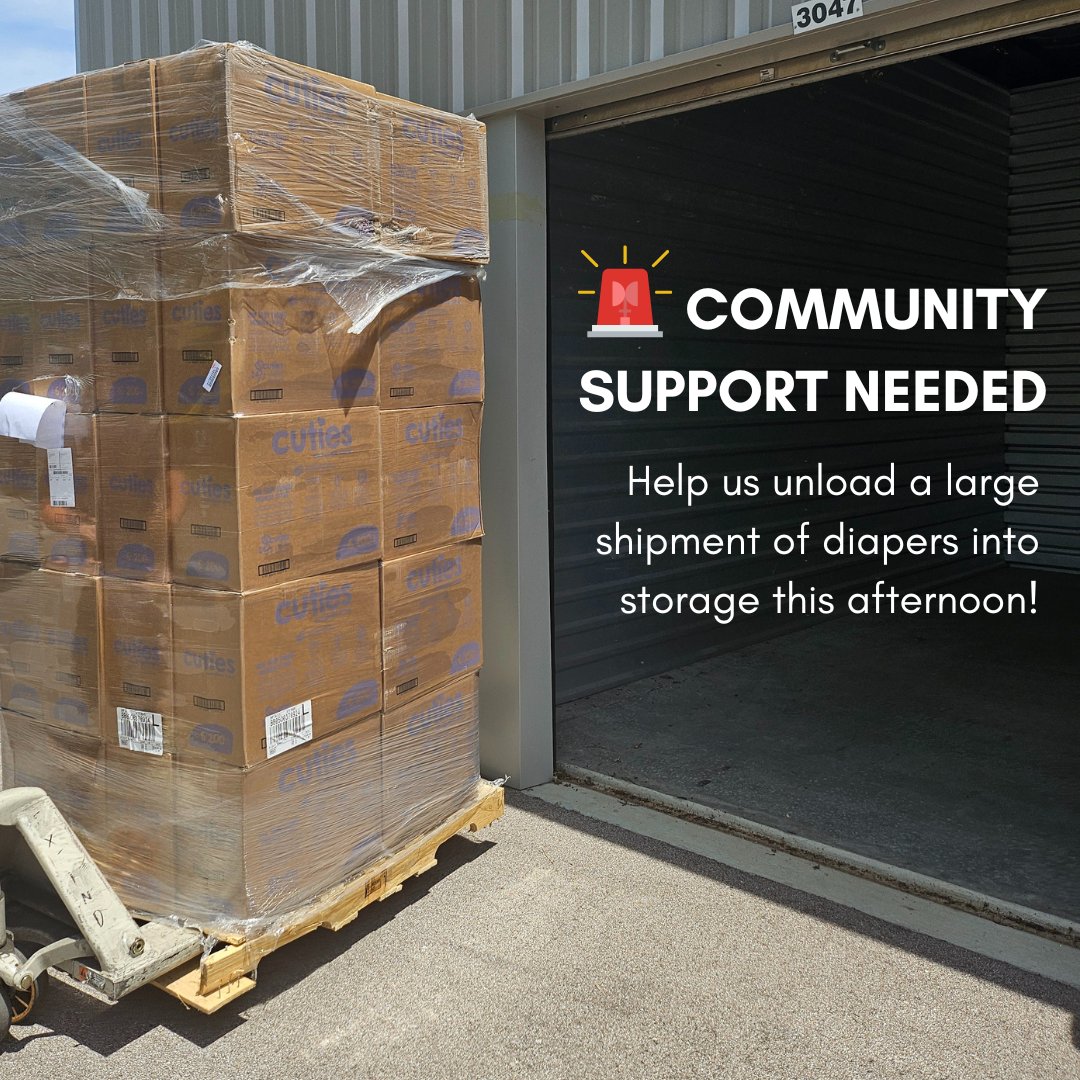 🚨CALL FOR SUPPORT🚨We received a big diaper delivery today, but because of a Fedex issue, we need help loading boxes into our storage unit at 1901 West 3rd Street in Bloomington! If available, please come by the storage unit before 5pm or text Jessica at 812-322-7005. Thanks!