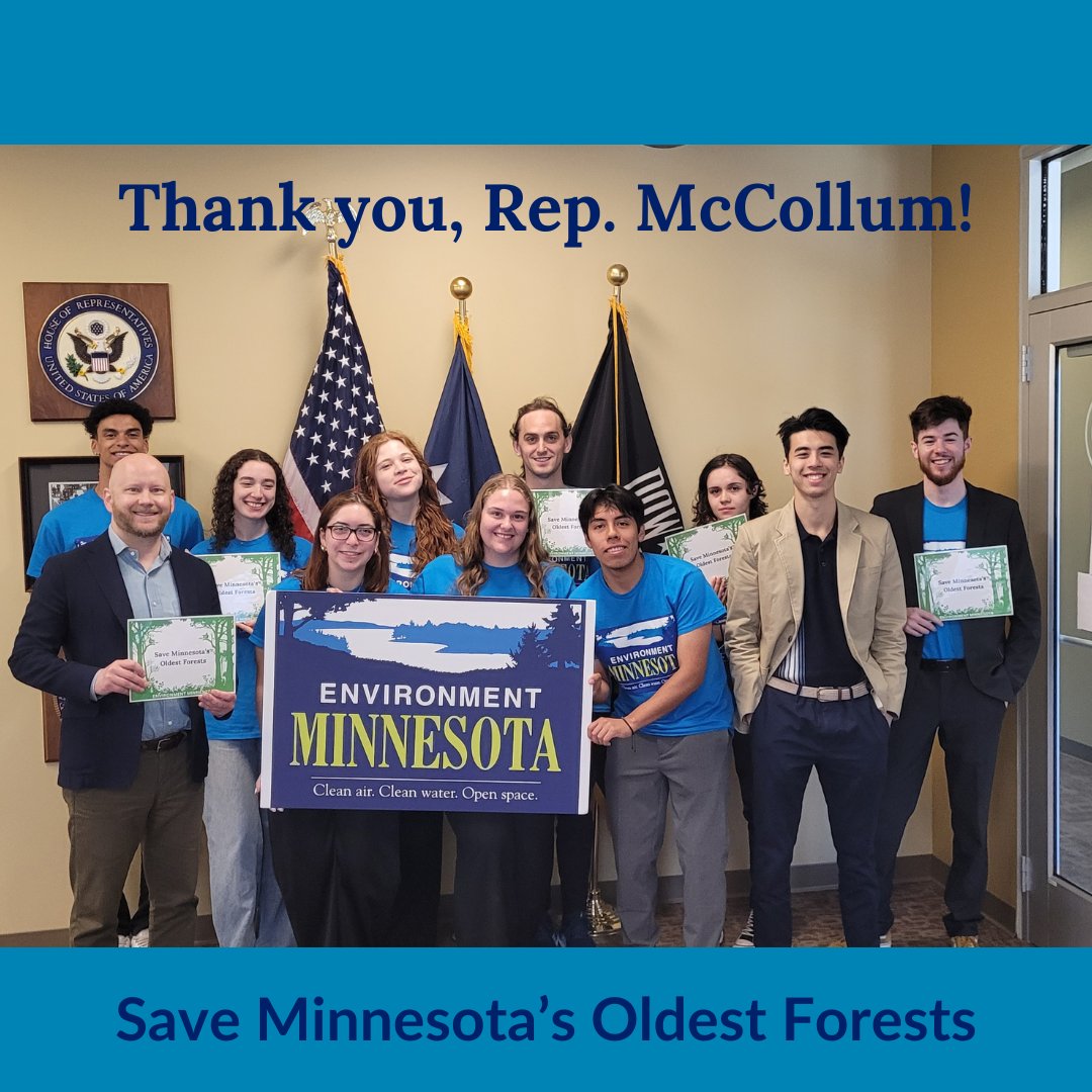 Last month, our door-to-door canvass team met with <a href="/BettyMcCollum04/">Rep. Betty McCollum</a>'ss district office to talk about our campaign to save our oldest forests. #WorthMoreStanding #LetTreesGrow