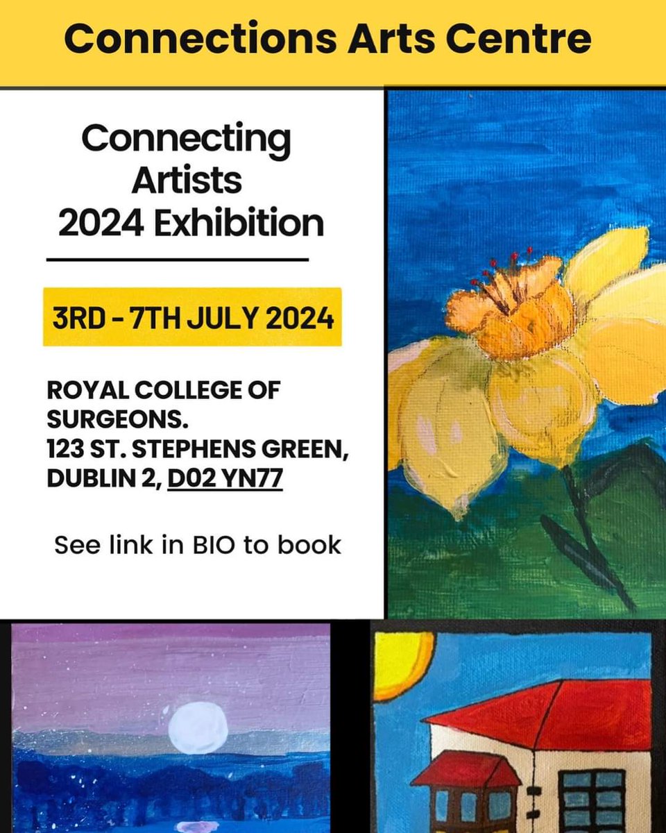 ShonaMcL's tweet photo. So excited for the opening day of the exhibition tomorrow !
#ConnectingArtists2024 #RCSI #RCSI_EDI #Exhibition #DublinExhibirion #ArtistsWithDisabilities #ArtEvent #Inclusion #EqualOpportunites #Artwork #DublinCityArtExhibition #DublinCityArtEvent #ArtProgramme #FreeExhibition https://t.co/EpvIZsQxwu