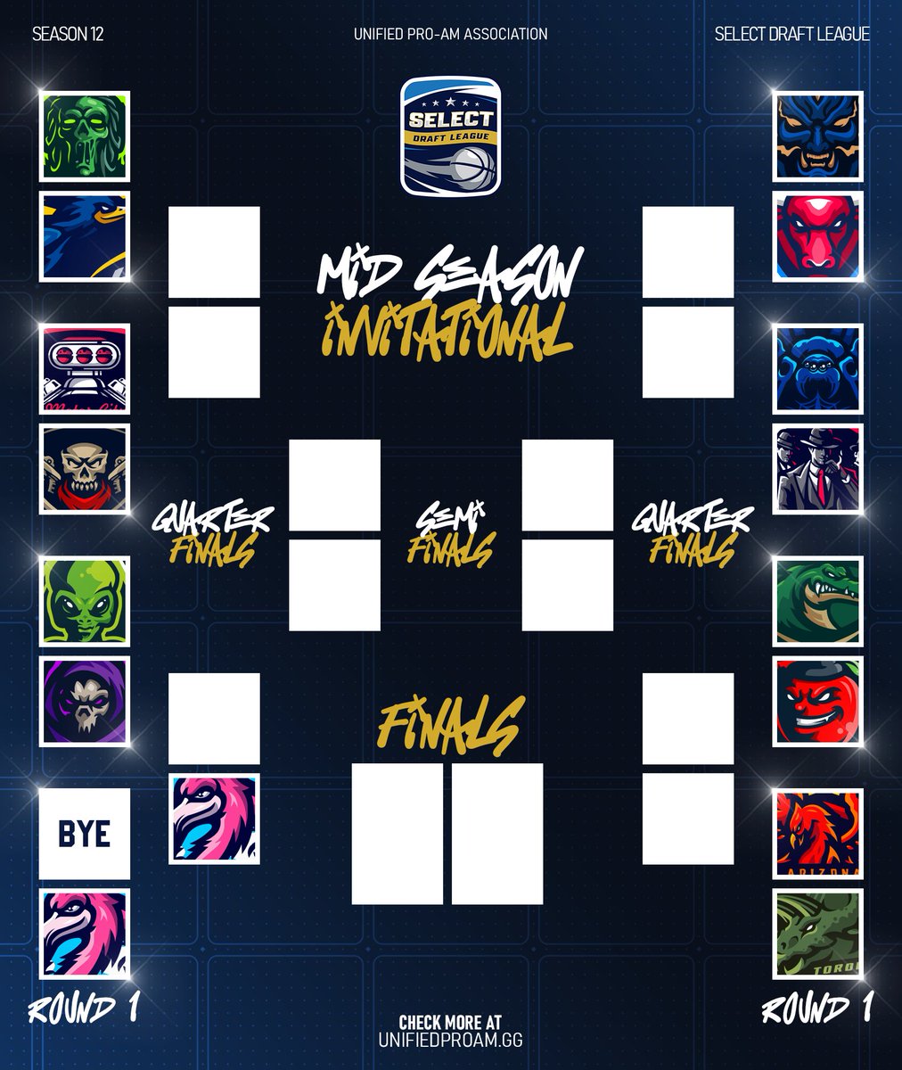 SIBA G League (@sibagleague) on Twitter photo 🏀 Mid-Season Tournament
📊 Stats and Records Tracked!
🎖️UPA Post Draft Leaderboards!
🔗 twitch.tv/UnifiedProam
(#4) <a href="/SelectTricera/">Select Triceratops</a> vs (#7) <a href="/SelectPhoenix/">Arizona Phoenix 🦅</a>
(#12) <a href="/SelectNightmare/">NEW ORLEANS NIGHTMARE</a> vs (#14) @SelectTravelers
(#1) <a href="/SelectBadApples/">Bronx Bad Apple</a> vs (#6) <a href="/SelectCrocs/">Cleveland Crocodiles 🐊</a>
(#8) <a href="/SelectCartel/">El Paso Cartel 💀🏀</a> vs 🏀 Mid-Season Tournament
📊 Stats and Records Tracked!
🎖️UPA Post Draft Leaderboards!
🔗 twitch.tv/UnifiedProam
(#4) <a href="/SelectTricera/">Select Triceratops</a> vs (#7) <a href="/SelectPhoenix/">Arizona Phoenix 🦅</a>
(#12) <a href="/SelectNightmare/">NEW ORLEANS NIGHTMARE</a> vs (#14) @SelectTravelers
(#1) <a href="/SelectBadApples/">Bronx Bad Apple</a> vs (#6) <a href="/SelectCrocs/">Cleveland Crocodiles 🐊</a>
(#8) <a href="/SelectCartel/">El Paso Cartel 💀🏀</a> vs