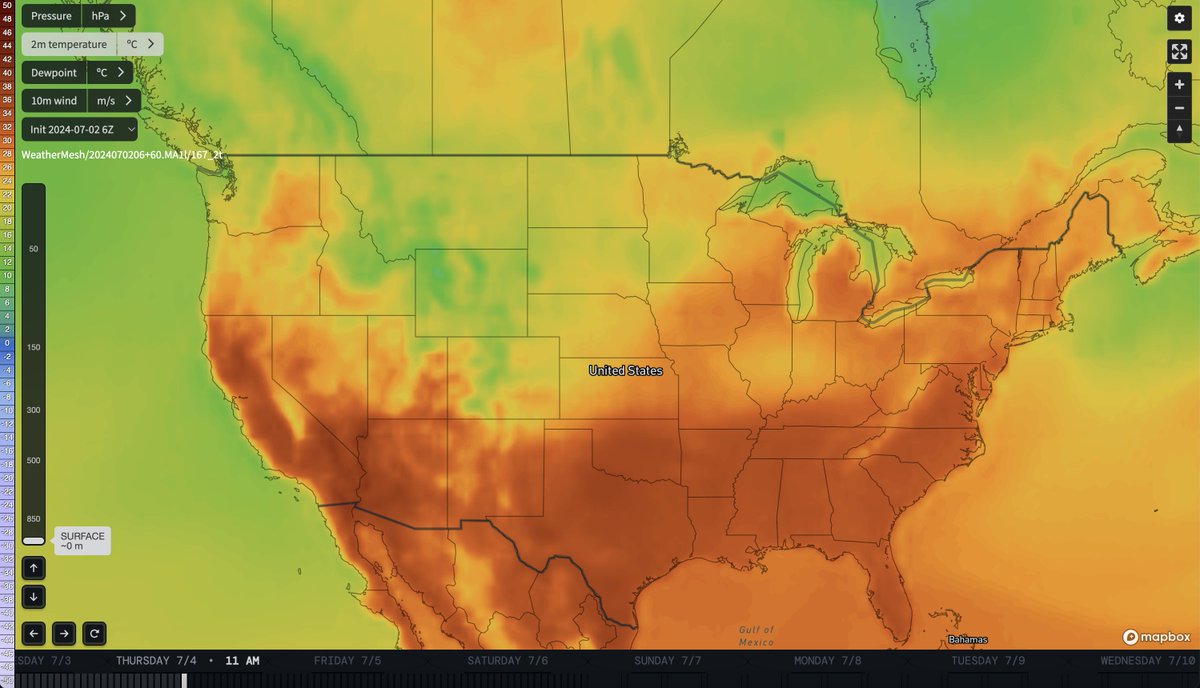 Stay safe in the heat on this particularly hot Fourth of July week. 🇺🇸

About a fifth of the country is under heat alerts, as a spell of extreme heat passes from the Mid-Atlantic through the Southeast and back to Texas. ☀️

Excessive-heat warnings are in place for much of