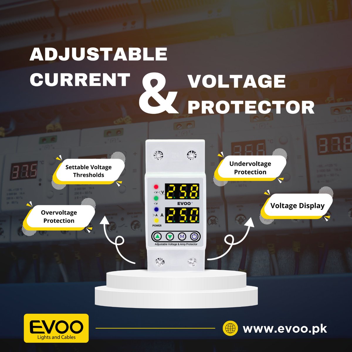 evoopak's tweet image. Power up with confidence with Our Adjustable Current &amp;amp; Voltage Protector ⚡.
.
#PowerUp #VoltageProtector #SteadyPower #DeviceSafety
