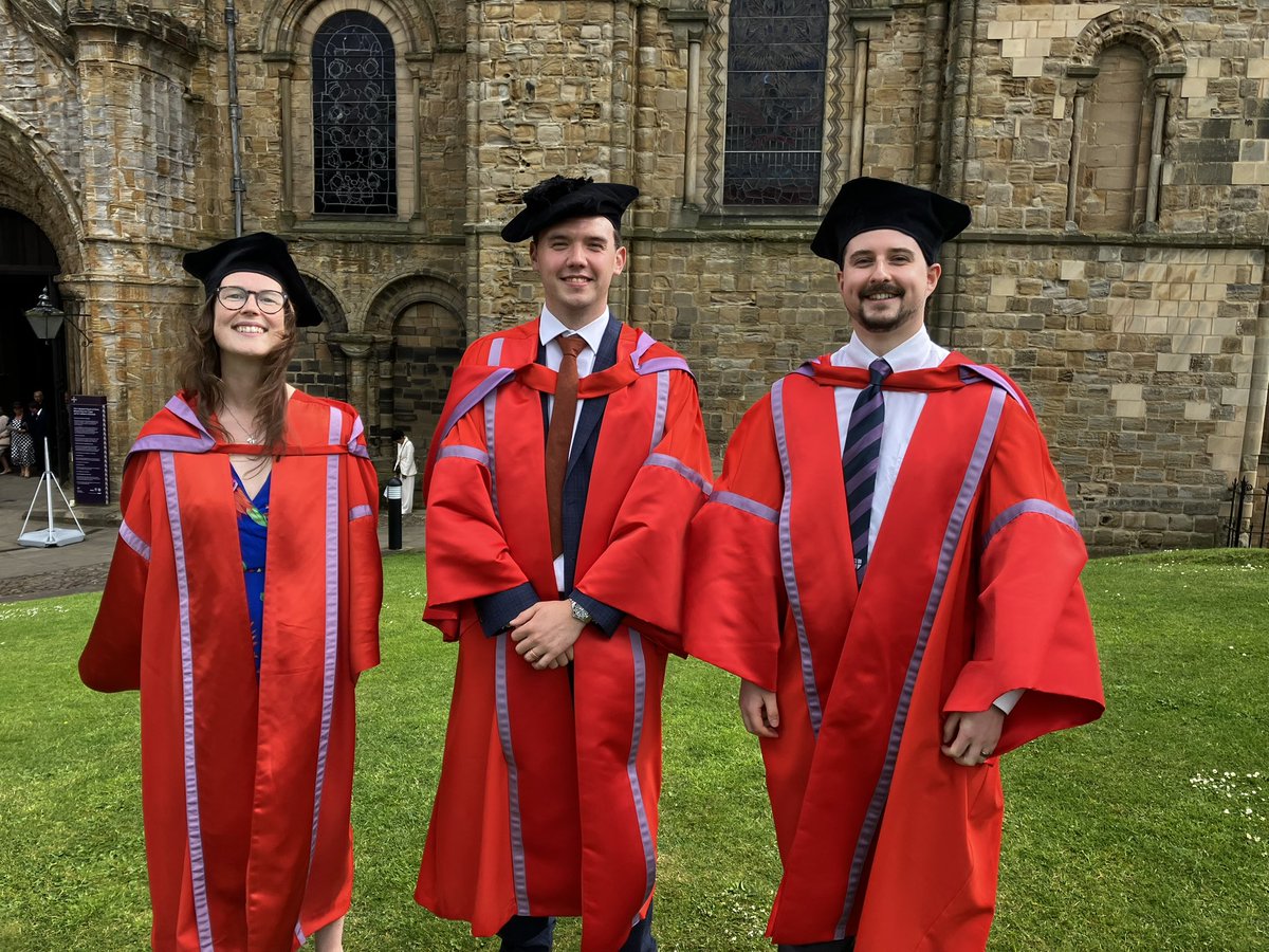 Massive congratulations to Drs Emily Baker, Kieran Lawrence and Jonathan Rees, CEG graduates who all wrapped up their theses in recent months! Well deserved finery - and proud times for your supervisors, colleagues and friends. 🥹