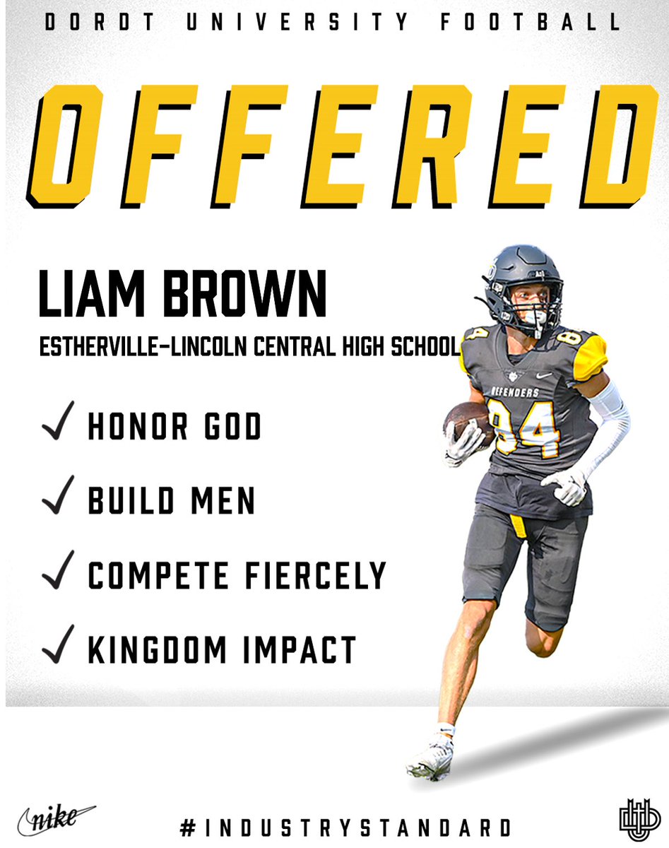 Liam Brown (@liam_brown67) on Twitter photo I am truly thankful to receive an offer from Dordt University! This school has been one of my top choices. I am grateful for this opportunity. <a href="/CoachTeiger/">Coach Luke Munsterteiger</a> <a href="/coach_penner/">Joel Penner</a> <a href="/AO1CoachKenney/">Joe Kenney</a> I am truly thankful to receive an offer from Dordt University! This school has been one of my top choices. I am grateful for this opportunity. <a href="/CoachTeiger/">Coach Luke Munsterteiger</a> <a href="/coach_penner/">Joel Penner</a> <a href="/AO1CoachKenney/">Joe Kenney</a>