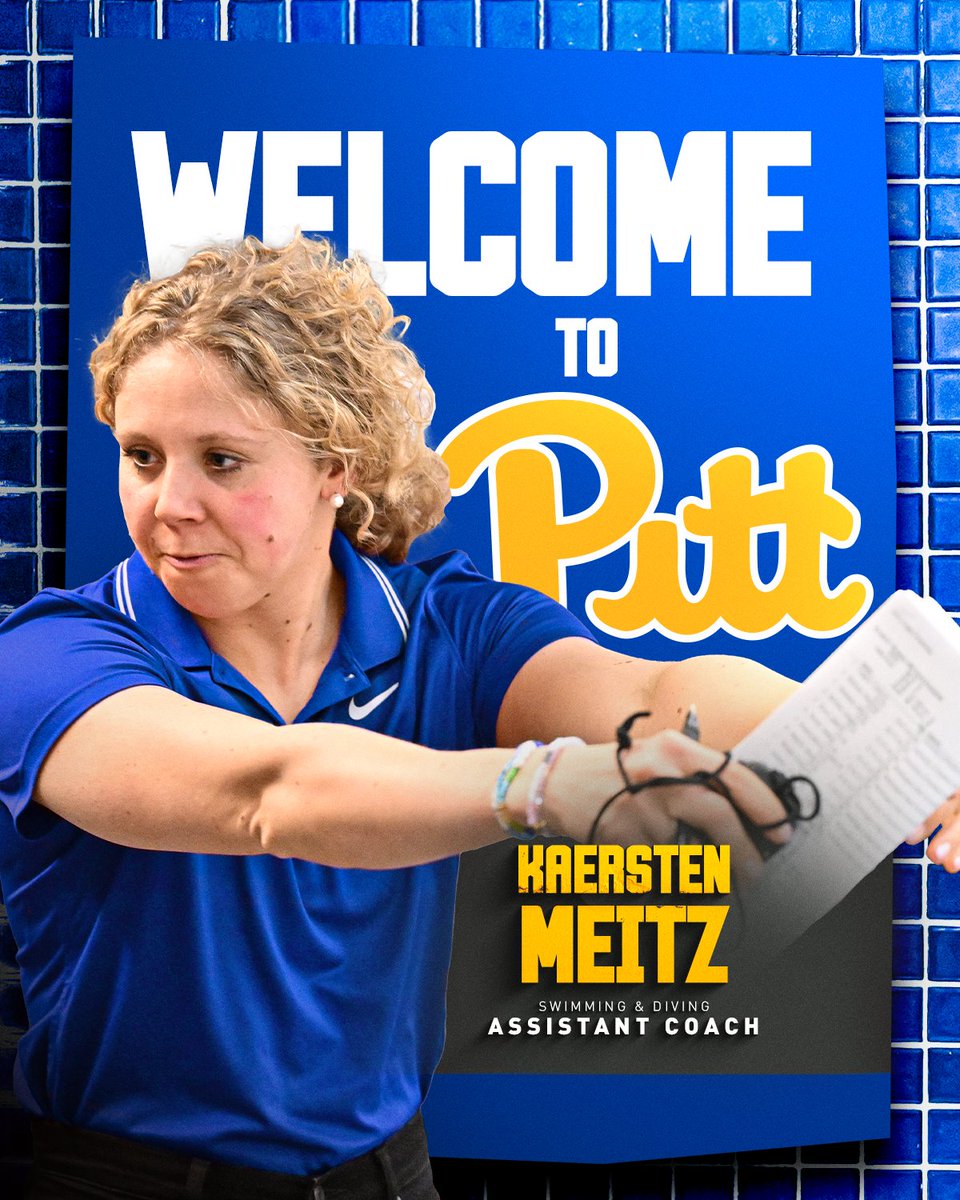 Pitt_SWIM_DIVE's tweet photo. Excited to announce to addition of Kaersten Meitz to our coaching staff! 👏

Read more: https://t.co/ouIbZTYnll https://t.co/q5qlm6O3xz