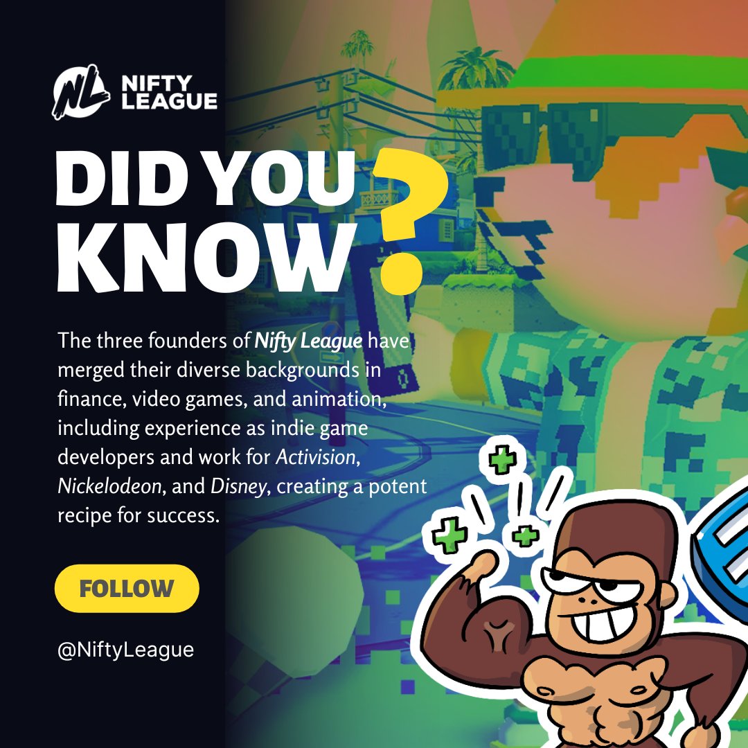 NiftyLeague's tweet photo. 🌟 The founders of Nifty League bring a wealth of experience from top companies. They and the rest of the team are excited to combine their expertise to create something special in gaming. 🎮 Stay tuned for what’s next! #NiftyLeague #Gaming #Teamwork #Innovation https://t.co/1VGRasRHcl
