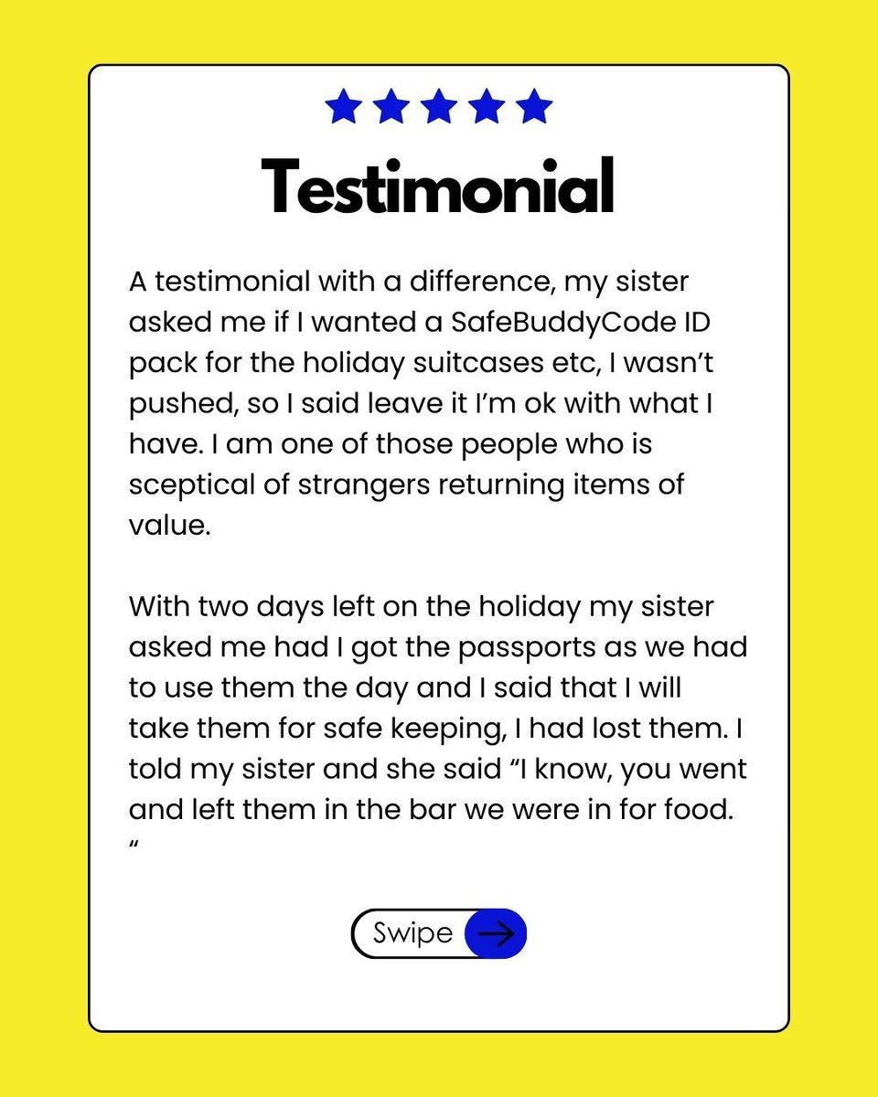 SafeBuddyCode's tweet photo. Girls trip to  Spain saved  thanks to SafeBuddy Code! 🌟✈️ Read Michelle's story and see how SafeBuddy Code can make your travels safer and more stress-free

#SafeBuddyCode #TravelSafety #RealStories #CustomerTestimonial #PeaceOfMind #TravelSmart #SummerAdventures #FamilySafety https://t.co/GRrYRBcQIv