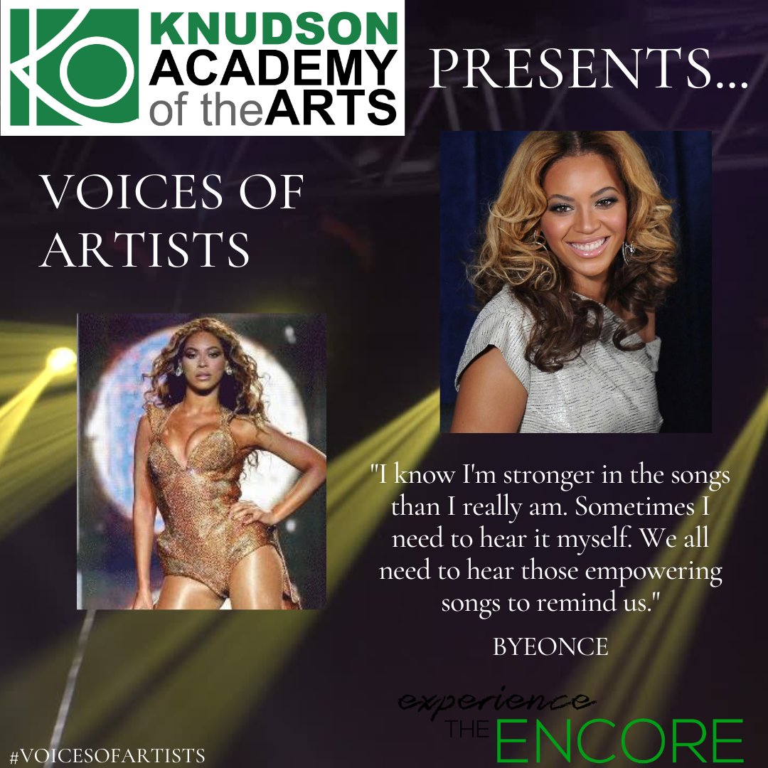 Today we celebrate the Queen Bey who Rolling Stone Magazine named one of the Greatest Vocalists of All Time! We thank her for sharing her strength and empowering us with her music. #VoicesOfArtists #KOCelebrates #KOSummerBreak2024