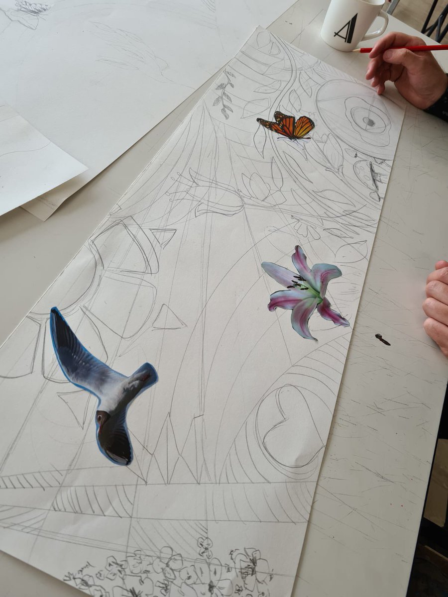 Students spent this morning collaborating with James and Luke from <a href="/imageskool/">iMAGESKOOL</a> to design a mural for a social space in the underpass in Badar. We can't wait to see the final outcome! <a href="/keslichfield/">KES Lichfield</a>