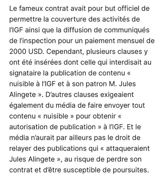 Voici les détails que <a href="/politicocd/">POLITICO.CD</a> donnait déjà sur ce fameux contrat que Litsani avait refusé de signer pour ne pas être tenu au nez par <a href="/ALINGETEJULES_K/">JULES ALINGETE KEY</a> alias Papa Tito, wapi yoyo ya bana?