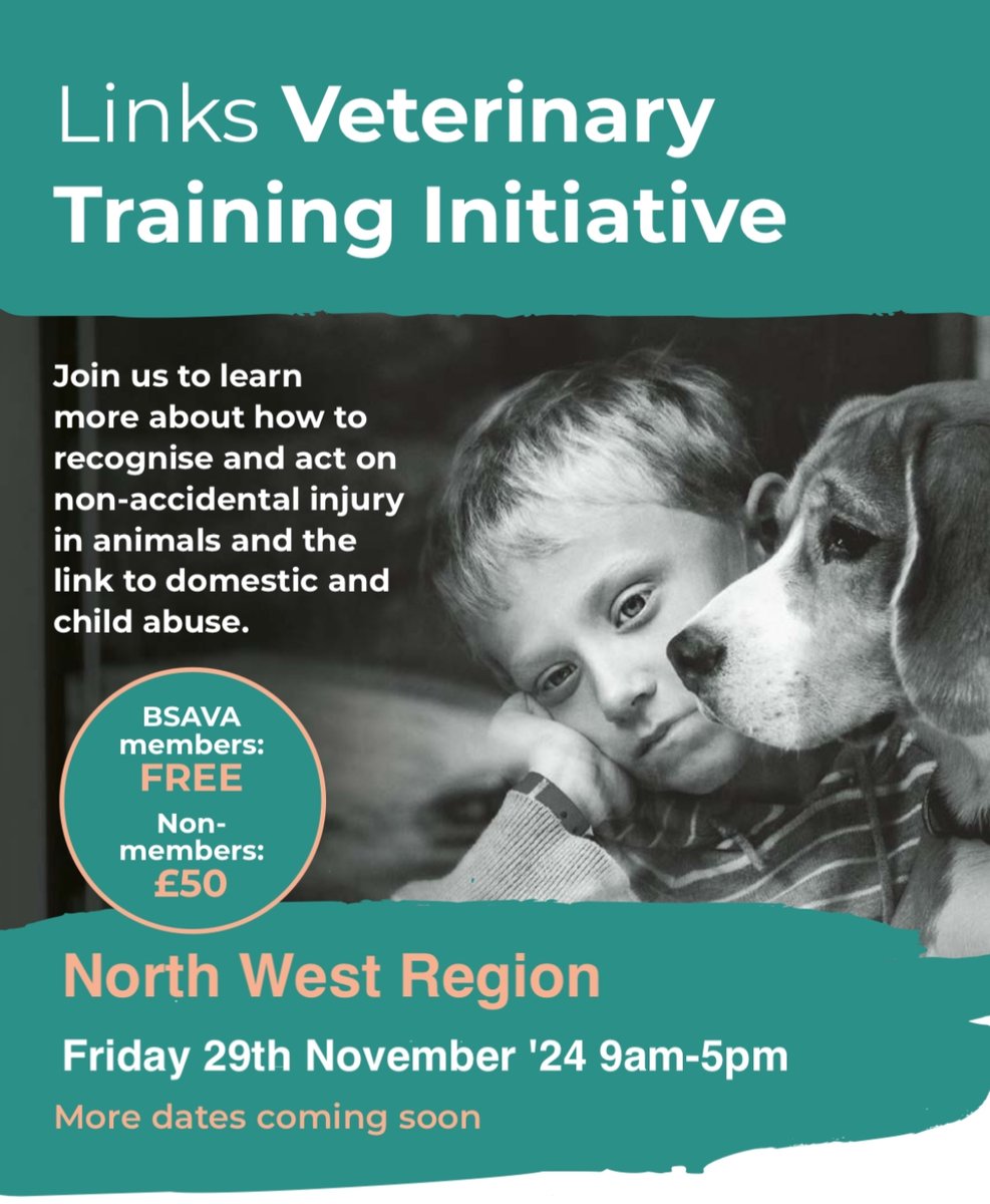 🥁Save the date... Our next training date is on 29th Nov in the North West!

Venue to be confirmed

Let's work together to safeguard all victim-survivors of abuse, both people and animals. 

More info coming soon... 

#TheLink
#VetCPD #RVNCPD