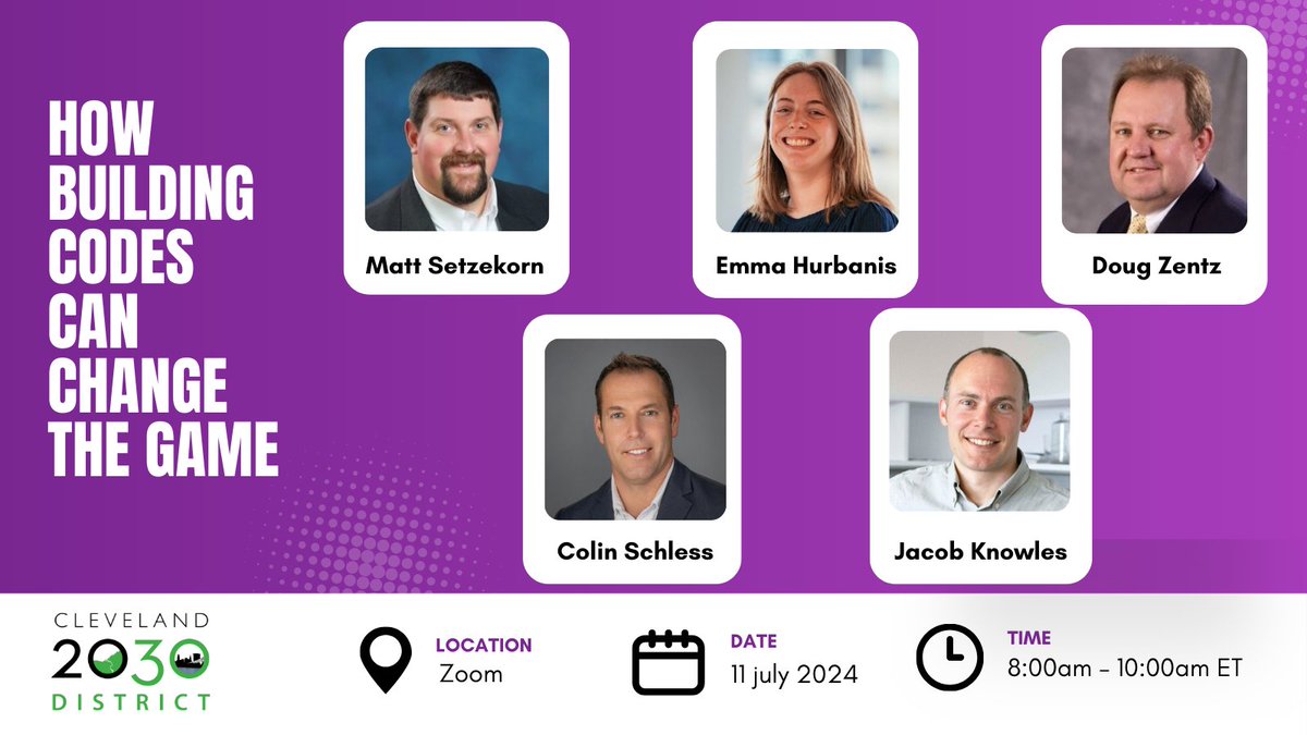 Join our next education session on 7.11: How Building Codes Can Change the Game. Adopting the most current code can allow us to build more efficient commercial buildings and mitigate our climate impact. Thanks to event sponsor Turner Construction.
tickettailor.com/events/clevela…