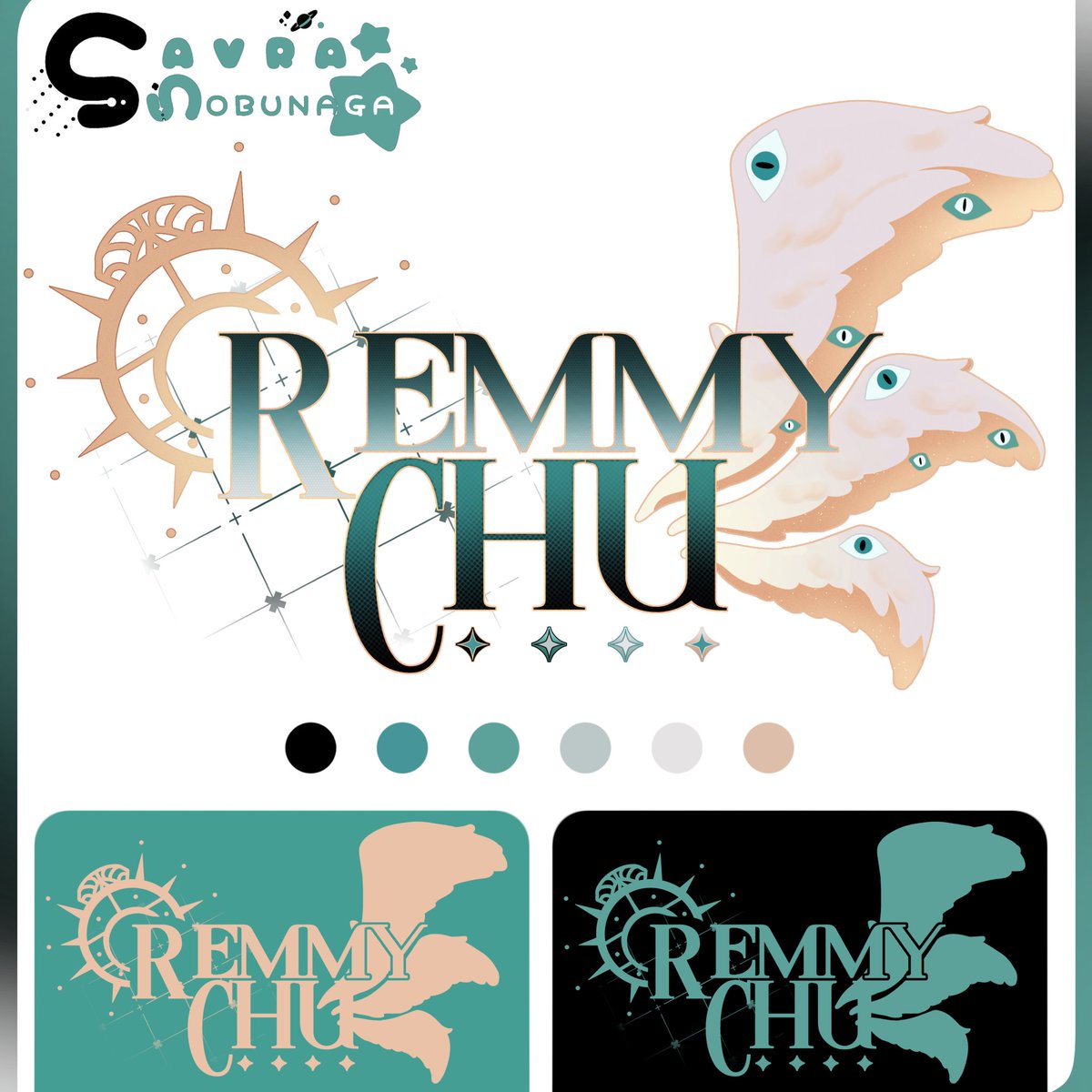 Logo Design that came up with the Bundle Commission for <a href="/remmychu/">【Remmy】</a> ☄️🩷⭐

#remmyart