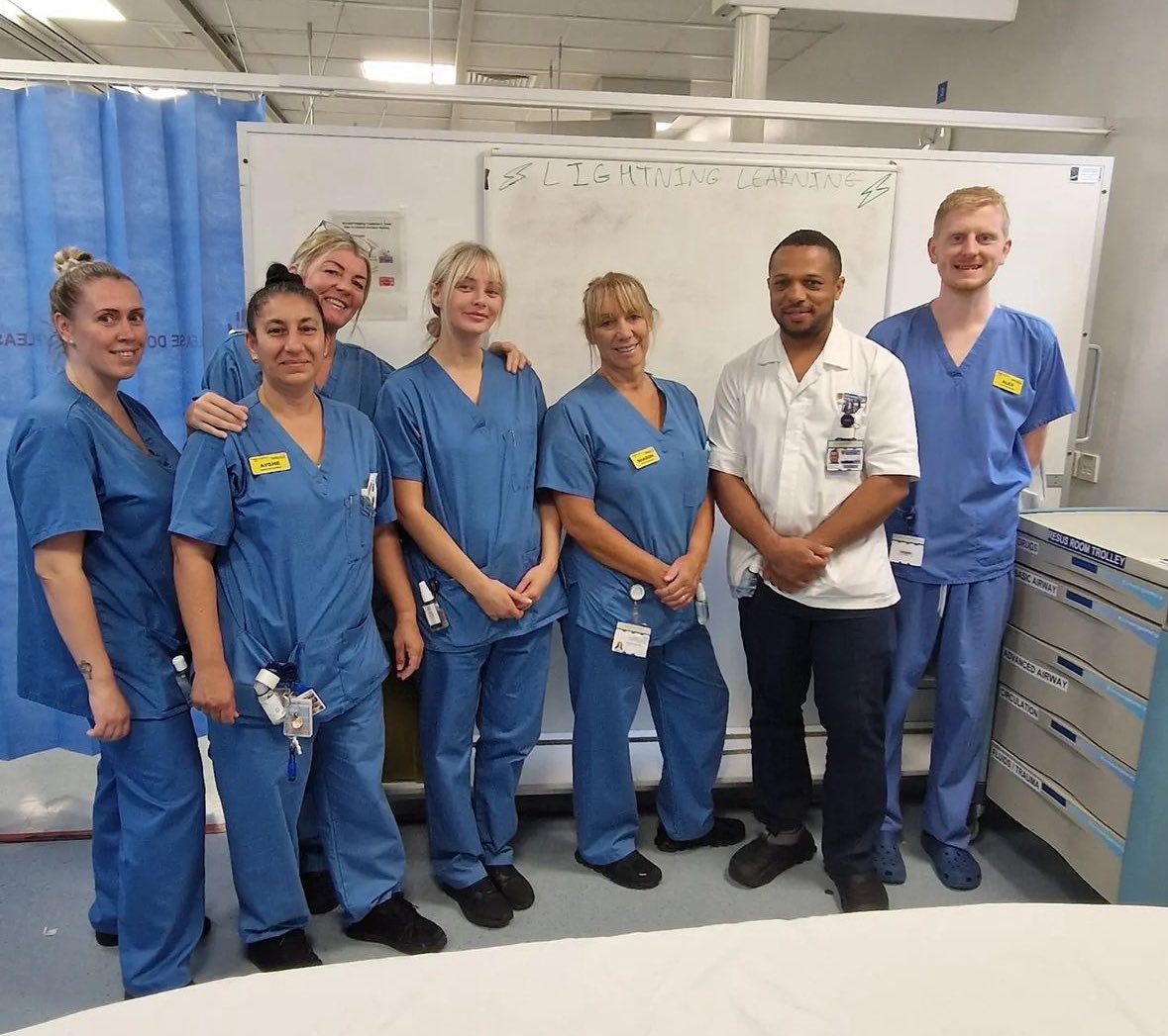 wwl_ecc's tweet photo. A bittersweet goodbye today to our HCA Alex. We are unbelievably proud that he has successfully completed his medical degree whilst working in our ED over the past 4 years. 

We know you are going to make the best doctor!  

The ED team will miss you 🥲

Well done Doc 👏🏻 https://t.co/CP71Czc8Ow