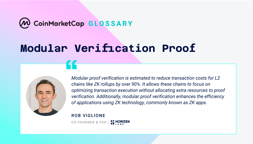 HorizenLabs's tweet photo. 🧩"Modular Proof Verification" by Rob Viglione🧩

Check out this comprehensive introduction on "Modular Proof Verification" on @CoinMarketCap, authored by our CEO @robviglione, and discover how modular proof verification is revolutionizing the scalability of ZK rollups and ZK apps by: 

✅ Reducing costs
✅ Improving efficiency
✅ Making ZK project development faster and more accessible
👉 https://t.co/Z4jvOj68Vc

Join us in exploring these innovative solutions and see how #zkVerify @ZKVProtocol is at the forefront of this exciting journey! 🚀