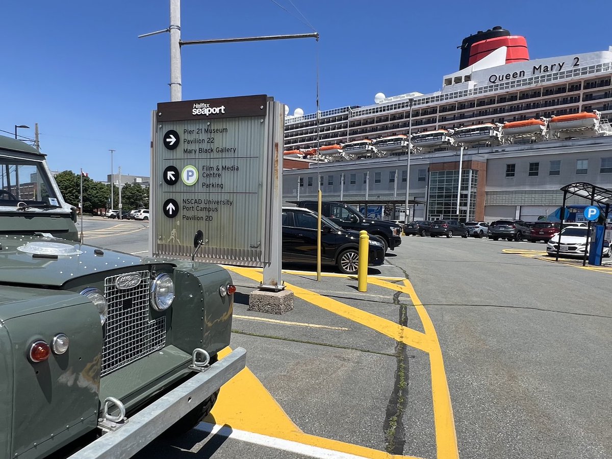 Iconic British sights on the Halifax waterfront today.