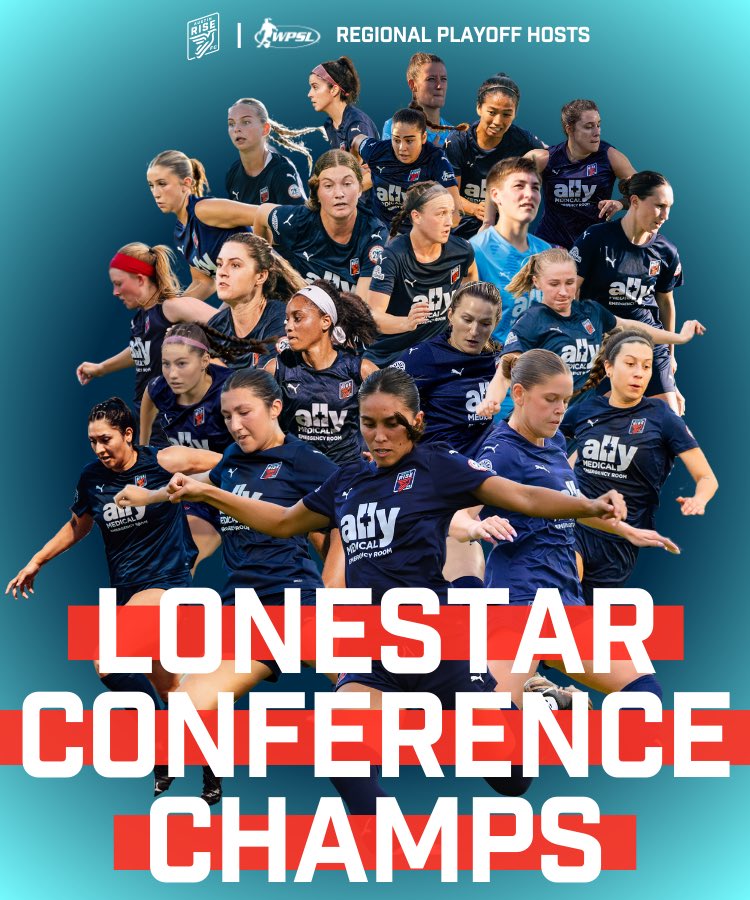Austin Rise FC (@austinrisefc) on Twitter photo 2024 Lonestar Conference Champions and <a href="/WPSLSouth/">WPSL South Region</a> Regional Playoffs Host!! Get ready for more Rise soccer, Austin! We’re not done yet! 🤠
Mark your calendars for 7/13-7/14 and stay tuned for more info! #itstimetorise 2024 Lonestar Conference Champions and <a href="/WPSLSouth/">WPSL South Region</a> Regional Playoffs Host!! Get ready for more Rise soccer, Austin! We’re not done yet! 🤠
Mark your calendars for 7/13-7/14 and stay tuned for more info! #itstimetorise