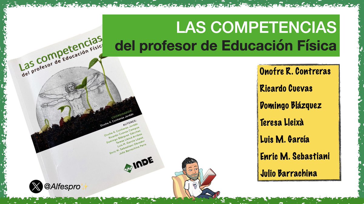 AlfonsoEscrig's tweet image. ¿Quieres conocer los secretos de &quot;Las competencias del profesor de Educación Física&quot;? 📗 Este libro de 2012 sigue siendo clave en el currículum actual🎥#Edutube Te cuento los puntos estrella ⭐ y tornillos 🔩  ¡Haz clic y descubre más! 🚀 youtu.be/XFn3TgRNVZA?si…
