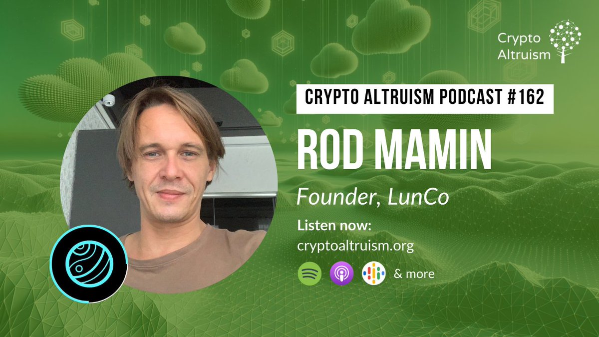 Today we venture into the cosmos &amp; welcome @_Difint_ of <a href="/LunCoSim/">LunCo.eth(🌍🚀🌖)</a> for an exploration of Decentralized Space!👩‍🚀🪐✨

We discuss how Web3 can benefit space research &amp; LunCo's Moon Shot (pun intended) of building the first decentralized lunar lander!🚀🌔

🎧cryptoaltruism.org/blog/crypto-al…