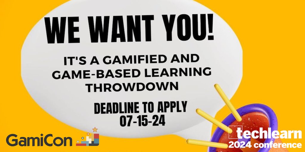 The race is on for our #GamiConATX24 Throwdown Competition! Submissions Due July 15th!  

Winners announced at our Event in Austin, TX, September 15-17th.

Showcase your #gamified learning solutions - and boost your career!

Apply Here &gt;&gt; gamicon.us/throwdown

#Gamification