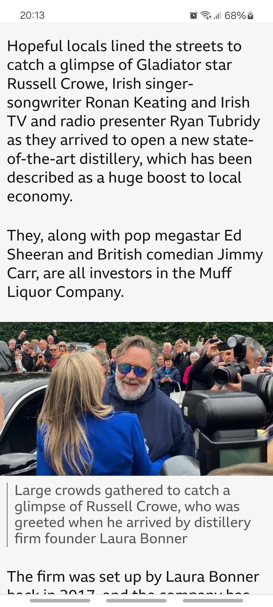 Jimmy Carr must have come up with the name of the Company. Muff Liquor Company 🤣