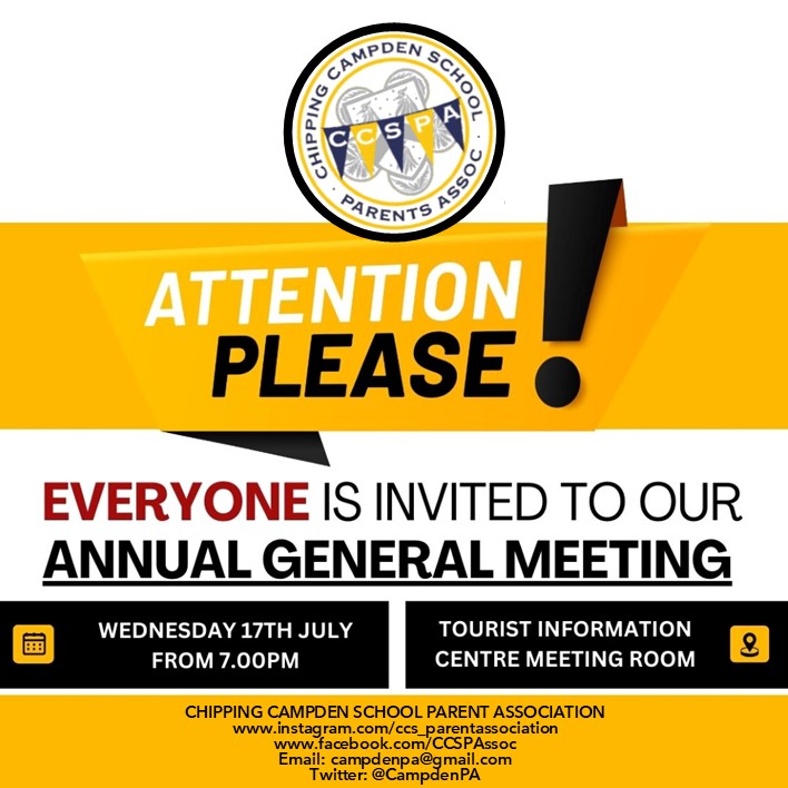 Please come along to our AGM 7.00pm on Wednesday 17th July at The Tourist Information Centre. Everyone interested in the CCSPA is welcome!