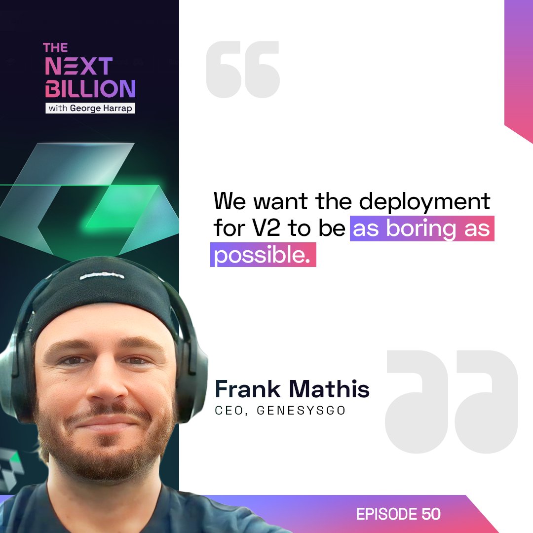 The Next Billion Podcast | NEW EPISODE Out Now! (@the_nextbillion) on Twitter photo Wen moon?
Not before thorough testing!
@George_Harrap & <a href="/Frank_theTrader/">Frank ๐บ๐ฆ๐ณ๏ธโ๐โง๏ธ</a> talk about the crucial element for successful projects - 'boring' deployments!
Hodling back launch can prevent rekt users & pump long-term gains.
Catch this convo โก๏ธ youtu.be/A8aqsHtCdVM Wen moon?
Not before thorough testing!
@George_Harrap & <a href="/Frank_theTrader/">Frank ๐บ๐ฆ๐ณ๏ธโ๐โง๏ธ</a> talk about the crucial element for successful projects - 'boring' deployments!
Hodling back launch can prevent rekt users & pump long-term gains.
Catch this convo โก๏ธ youtu.be/A8aqsHtCdVM