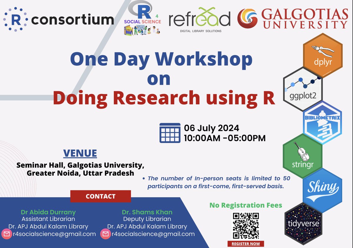 R Consortium (@rconsortium) on Twitter photo 🚀 Exciting News! Join the <a href="/R4SocialScience/">R4 Social Science</a> group for an insightful event on July 6th! 📅 Dive deep into the latest in social science research and data analysis. Don't miss out! <a href="/DrMohitgarg9/">MOHIT GARG</a>
🗓️ Date: July 6th
#R4SocialScience #DataScience #SocialScience #RStats 🚀 Exciting News! Join the <a href="/R4SocialScience/">R4 Social Science</a> group for an insightful event on July 6th! 📅 Dive deep into the latest in social science research and data analysis. Don't miss out! <a href="/DrMohitgarg9/">MOHIT GARG</a>
🗓️ Date: July 6th
#R4SocialScience #DataScience #SocialScience #RStats