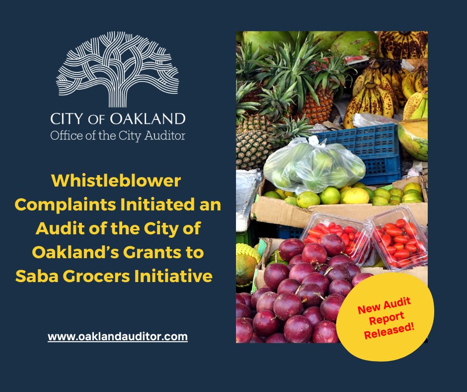 Report Released! "We want to recognize the whistleblowers whose anonymous complaints led to the audit. Without them, we may not have discovered the problems or the many other issues we found during the audit." Read the report and press release here: conta.cc/3RRpbph