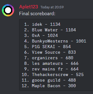 Project Sekai CTF tweet media