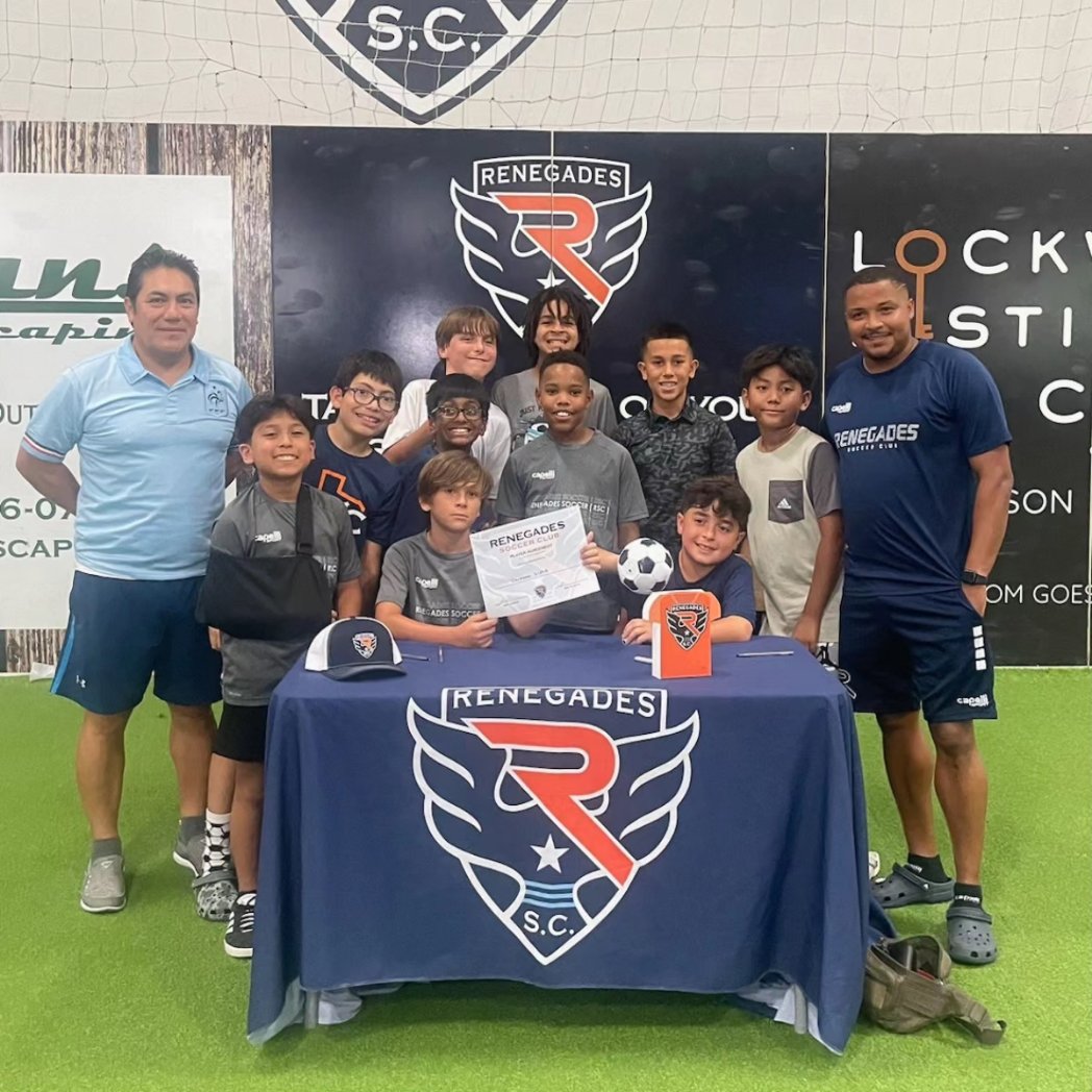 Shout out to the GSOAT(Greatest Son Of All Time) on his Signing Day. Year 2 loading.  Renegade Soccer..Let's Goooo