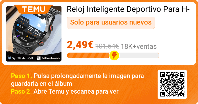 Xolluss's tweet photo. Reloj Inteligente Deportivo Para Hombres Con Llamadas Inalámbricas, Seguimiento De Fitness Y Visualización Del Clima En 2023
👉 -97% de descuento más UN DESCUENTO ADICIONAL DEL 30%❤️
🎉 Oferta exclusiva[2,49€] -97%
👉 Link: https://t.co/812YfCz2bh https://t.co/ukkIC5omud