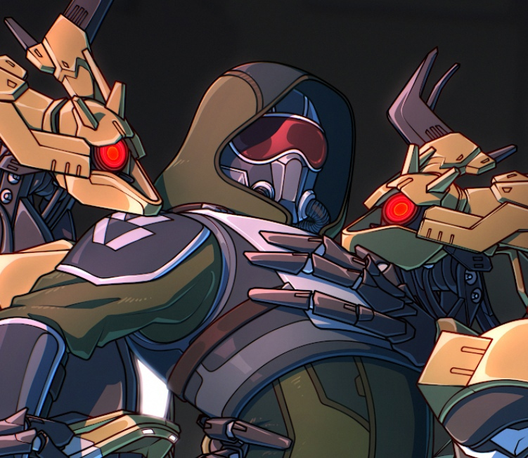 A piece of the commission. Full can be found on my FA (if you disable the filter)
The hunter is surrounded by Vex :D
#Destiny2 #Vex