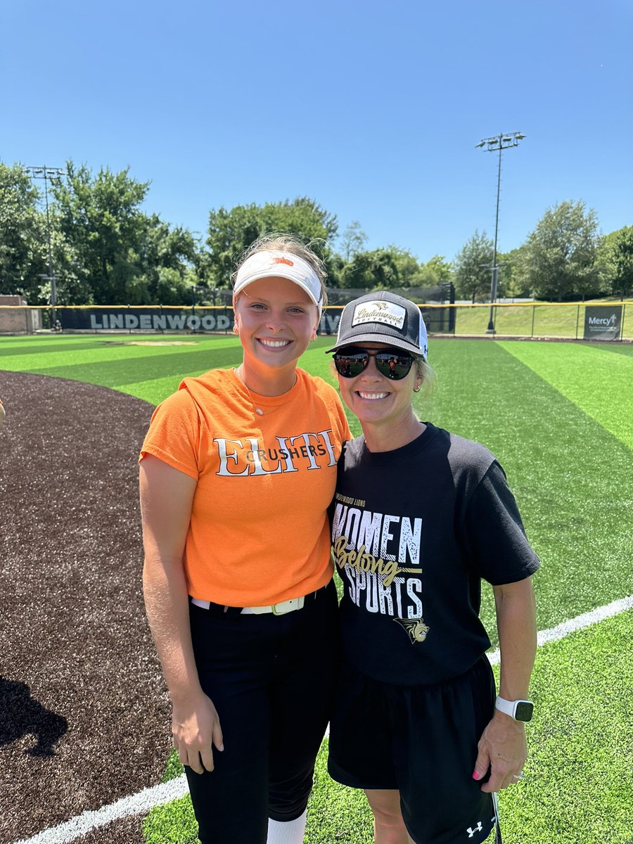 Had so much fun competing with my team at <a href="/LindenwoodSB/">Lindenwood Softball</a> team camp today. Huge thank you to all the coaches and players. <a href="/CrushersElite/">Crushers Elite Fastpitch Softball</a> <a href="/CoachErinBrown/">Erin Brown</a>