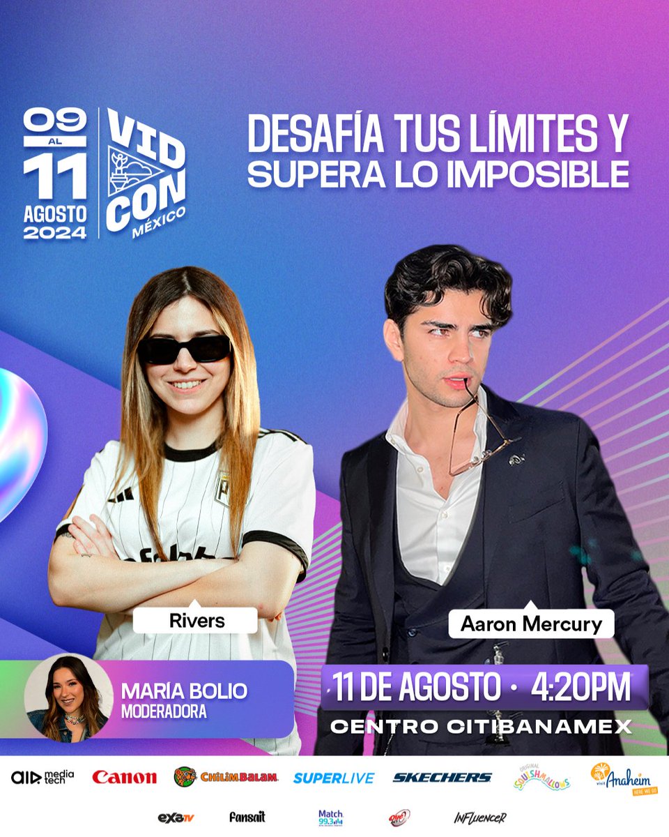 VidConMexico's tweet photo. Dejaré esto por aquí para todos los fans de @samyriveratv y @ArnMercurio #VidConMX24 https://t.co/iH7lnSmbFS