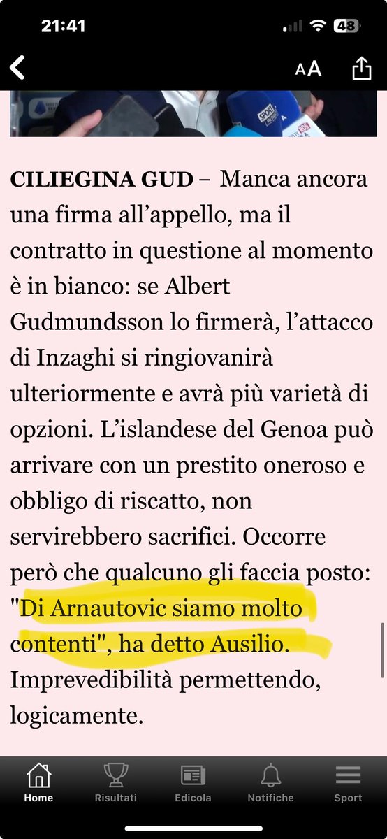 massibonfi's tweet photo. Ditemi che la frase di #ausilo è un #fake #Calciomercato #inter  #arnautovic https://t.co/b8hb6F1PFK